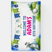 Aquarell-Golf-Geburtstagsbanner Banner (Vertikal)