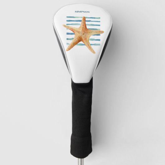 Aquarell Golf Headcover (Vorderseite)
