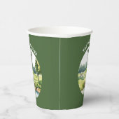 Aquarell-Golf-orientierter Course Cart Pappbecher (Rechts)