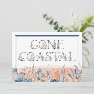 Aquarell Gone Coastal Umzug bekanntgeben Ankündigung