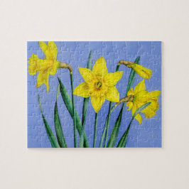 Aquarell-Gouachekunst Narzissen des Frühlinges Puzzle