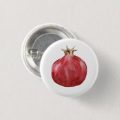 Aquarell Granatapfel Button (Vorne & Hinten)