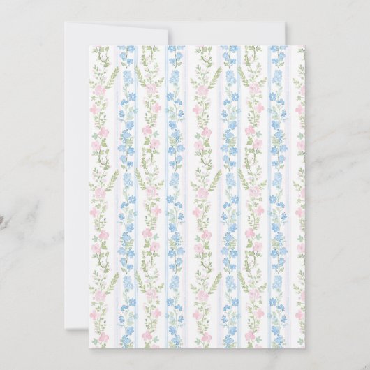 Aquarell Grandmillennial Baby Shower Einladung (Rückseite)