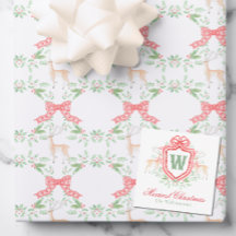 Aquarell-Grandmillennial-Rentier-Monogrammwappen