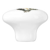 Aquarell Grauer Wolf Tierart Muster Keramikknauf (Seitenansicht)