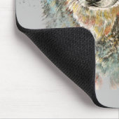 Aquarell Grauer Wolf Wildnis Mousepad (Ecke)