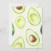 Aquarell Green Avocado Foto Geburtstag Einladung (Rückseite)