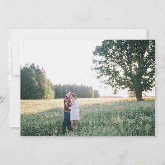 Aquarell Greenerity Gold Save the Date Hochzeit (Rückseite)