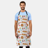 Aquarell Griechische Osternahrung und rote Eier Schürze (Getragen)