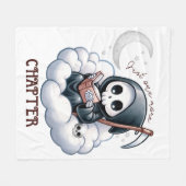 Aquarell Grill Sensenmann Buchhandlung Fleecedecke (Vorderseite (Horizontal))