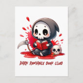 Aquarell Grill Sensenmann Buchhandlung Postkarte (Vorderseite)