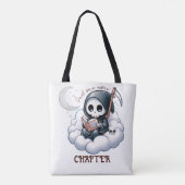 Aquarell Grill Sensenmann Buchhandlung Tasche (Rückseite)