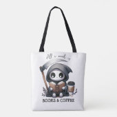 Aquarell Grill Sensenmann Buchhandlung Tasche (Rückseite)