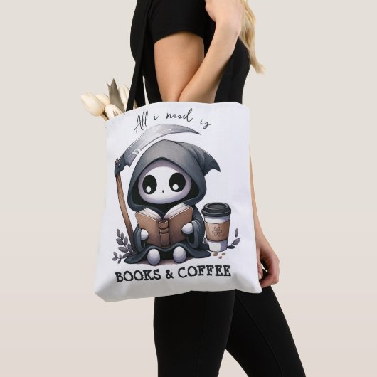 Aquarell Grill Sensenmann Buchhandlung Tasche (Von Nahem)