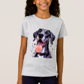 Aquarell Große Dane Spaß Hunde Tier Tier T-Shirt (Vorderseite)