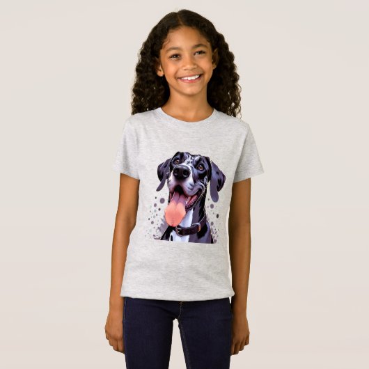 Aquarell Große Dane Spaß Hunde Tier Tier T-Shirt (Vorne ganz)