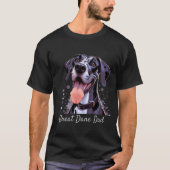 Aquarell Große Dane Spaß Hunde Tier Tier T-Shirt (Vorderseite)