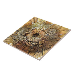 Aquarell Große Sonne Sonnenblume Elegante Kollekti Fliese