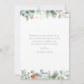 Aquarell Grün Botanik Frohe Weihnachten (Rückseite)