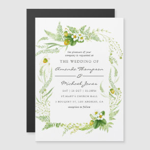 Aquarell-Grün-Hochzeit Magneteinladung