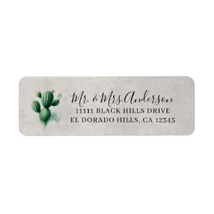 Aquarell Grün Kaktus Grau Südwest-Hochzeit