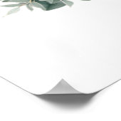 Aquarell Grün Mädchen Dusche Begrüßungszeichen Poster (Ecke)