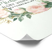 Aquarell Grün Mädchen Dusche Begrüßungszeichen Poster (Ecke)