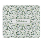 Aquarell Grün mit Namen Schneidebrett (Vorderseite)