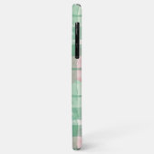 Aquarell Grün & Rosa Karo Glücksklee Case-Mate iPhone Hülle (Hinten/Links)