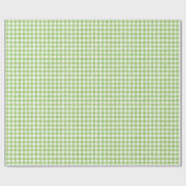 Aquarell Grün und Weiß Gingham Geschenkpapier (Flach)