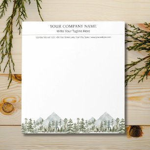 Aquarell Grün Wald Natur Outdoor Geschäft Notizblock
