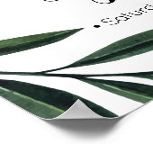 Aquarell Grüne Babydusche Begrüßungspult Poster (Ecke)