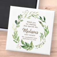 Aquarell Grüne Babydusche Gastgeschenk