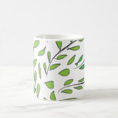 Aquarell Grüne Blätter Kaffeetasse (Mittel)