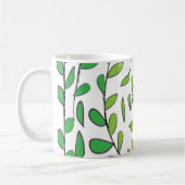 Aquarell Grüne Blätter Kaffeetasse (Links)