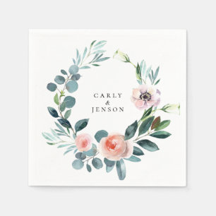 Aquarell Grüne Blumenzwiebeln Papier Napkins Serviette