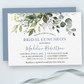 Aquarell Grüne Dusty Blue Bridal Luncheon Einladung