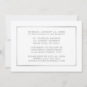 Aquarell Grüne Erste Kommunion Silberes Foto Einladung (Rückseite)