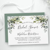 Aquarell Grüne Kalligraphie Brautparty Einladung