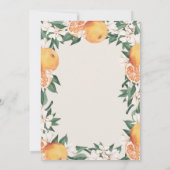 Aquarell Grüne Orange Blossom Moderne Hochzeit Einladung (Rückseite)
