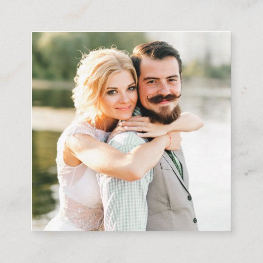 Aquarell Grüne Registrierung Foto Sage Green Begleitkarte (Rückseite)