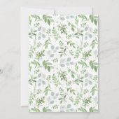 Aquarell Grüne sagte er sagte, sie sagte Game Card Einladung (Rückseite)