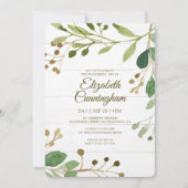 Aquarell Grüne Weinrebe Kulturpflanzen Gedenkstätt Einladung (Vorderseite)