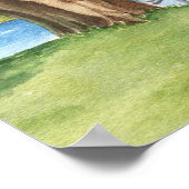 Aquarell Grüne Weinroute Mendrisiotto Poster (Ecke)