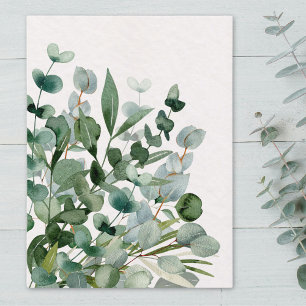 Aquarell grünes Blattwerk Grün Blätter Postkarte