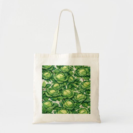 Aquarell Grünes Kraut Botanisches Gemüse Tragetasche (Vorne)