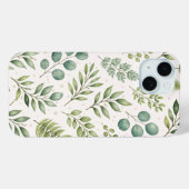 Aquarell-Grünmuster | Botanische Blätter Case-Mate iPhone Hülle (Rückseite (Horizontal))
