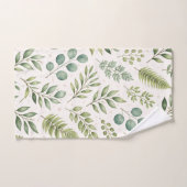 Aquarell-Grünmuster | Botanische Blätter Handtuch (Handtuch)