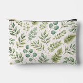 Aquarell-Grünmuster | Botanische Blätter Zubehörtasche (Vorderseite)