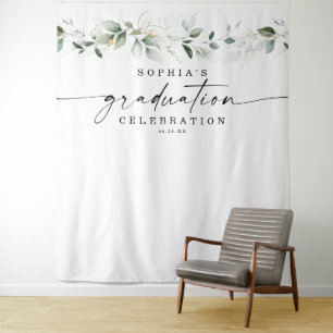 Aquarell-Grünpflanzen-Abschlussfoto-Requisiten-Hin Wandteppich